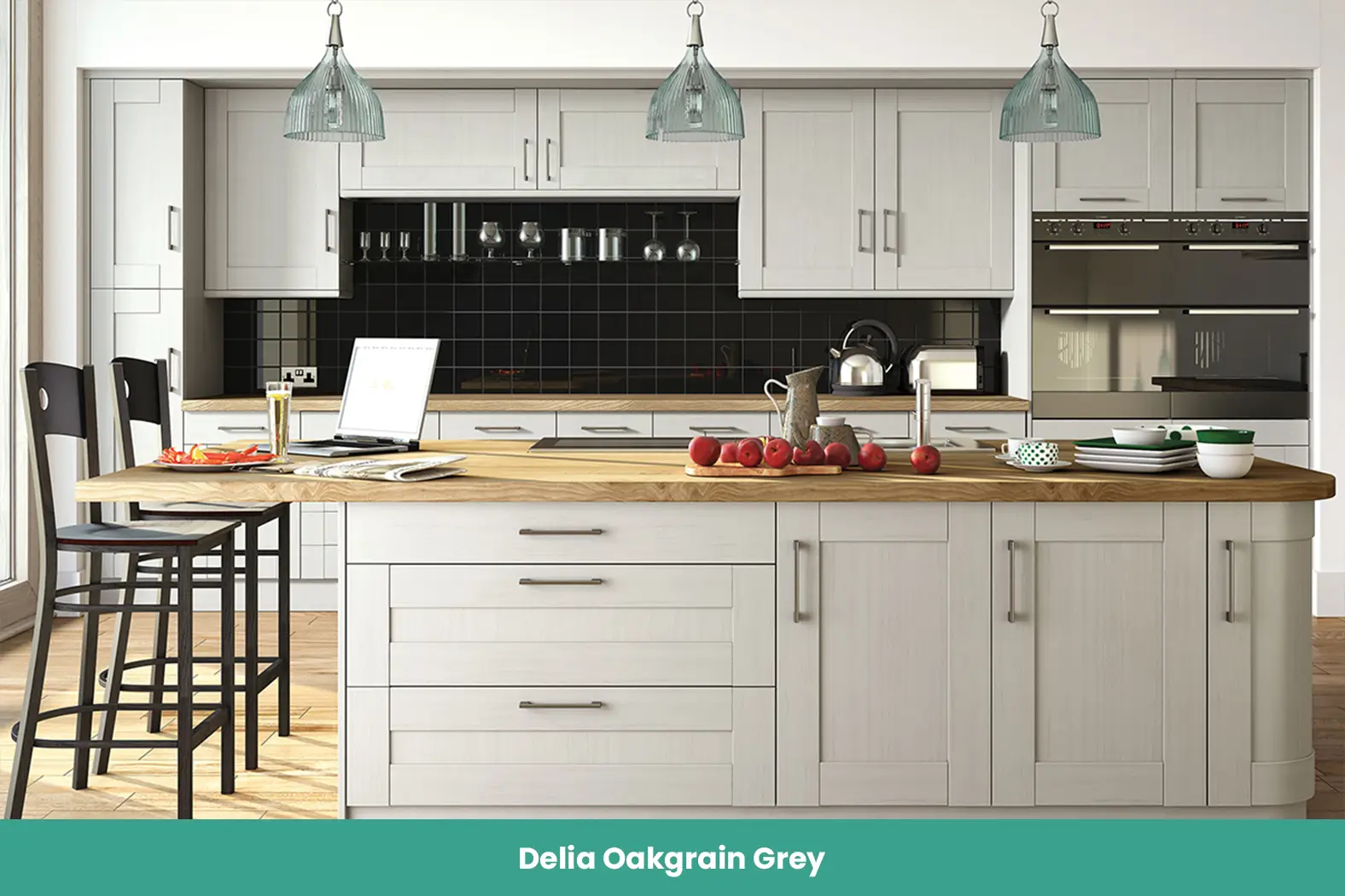 Delia Oakgrain Grey Kitchen