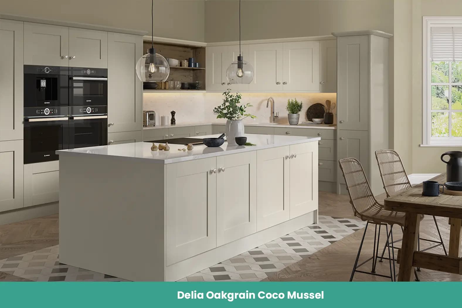 Delia Oakgrain Coco Mussel Kitchen