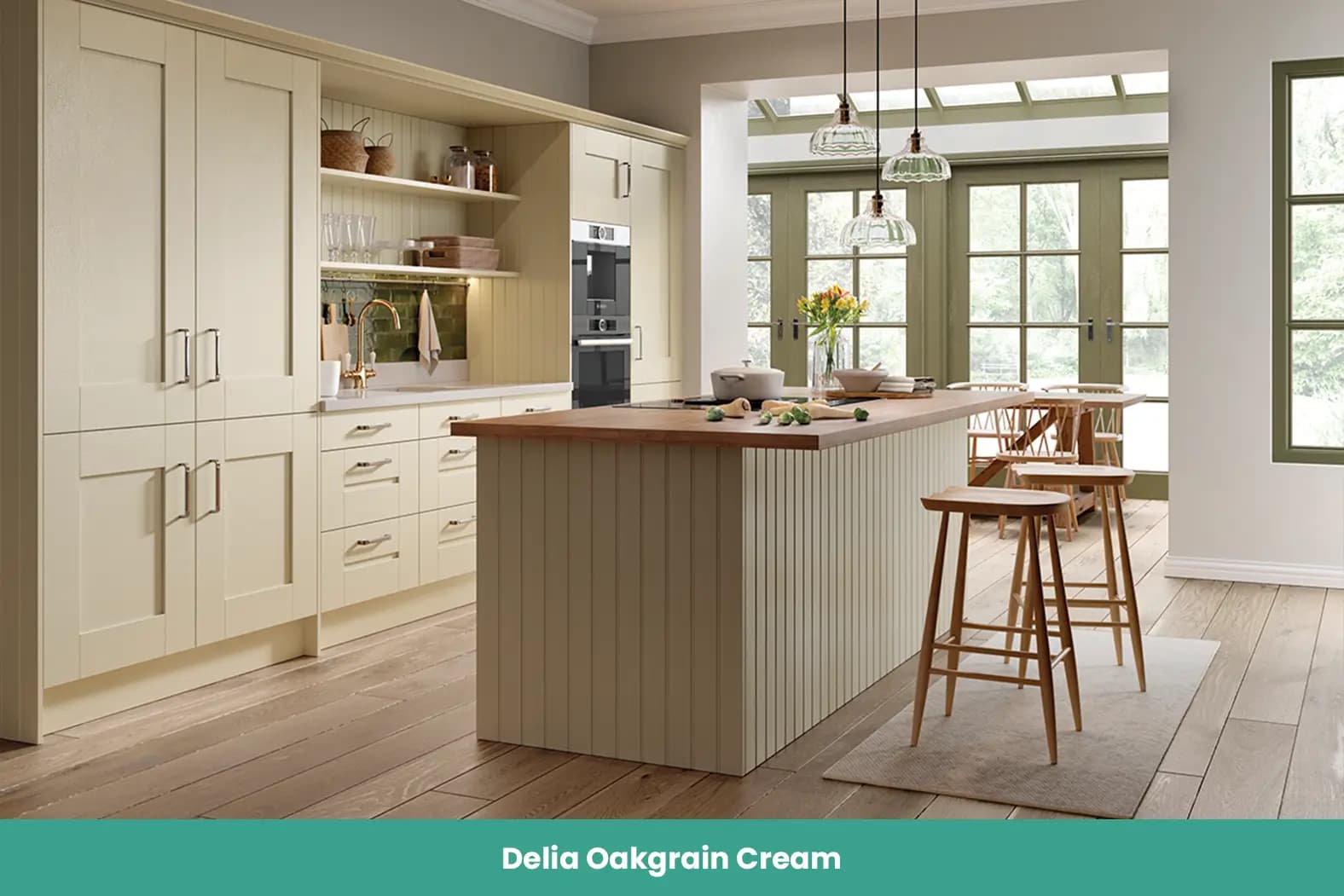 Delia Oakgrain Cream Kitchen