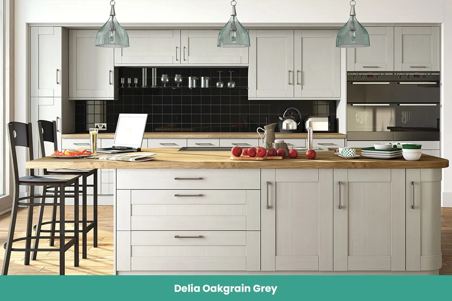 Delia Oakgrain Grey Kitchen