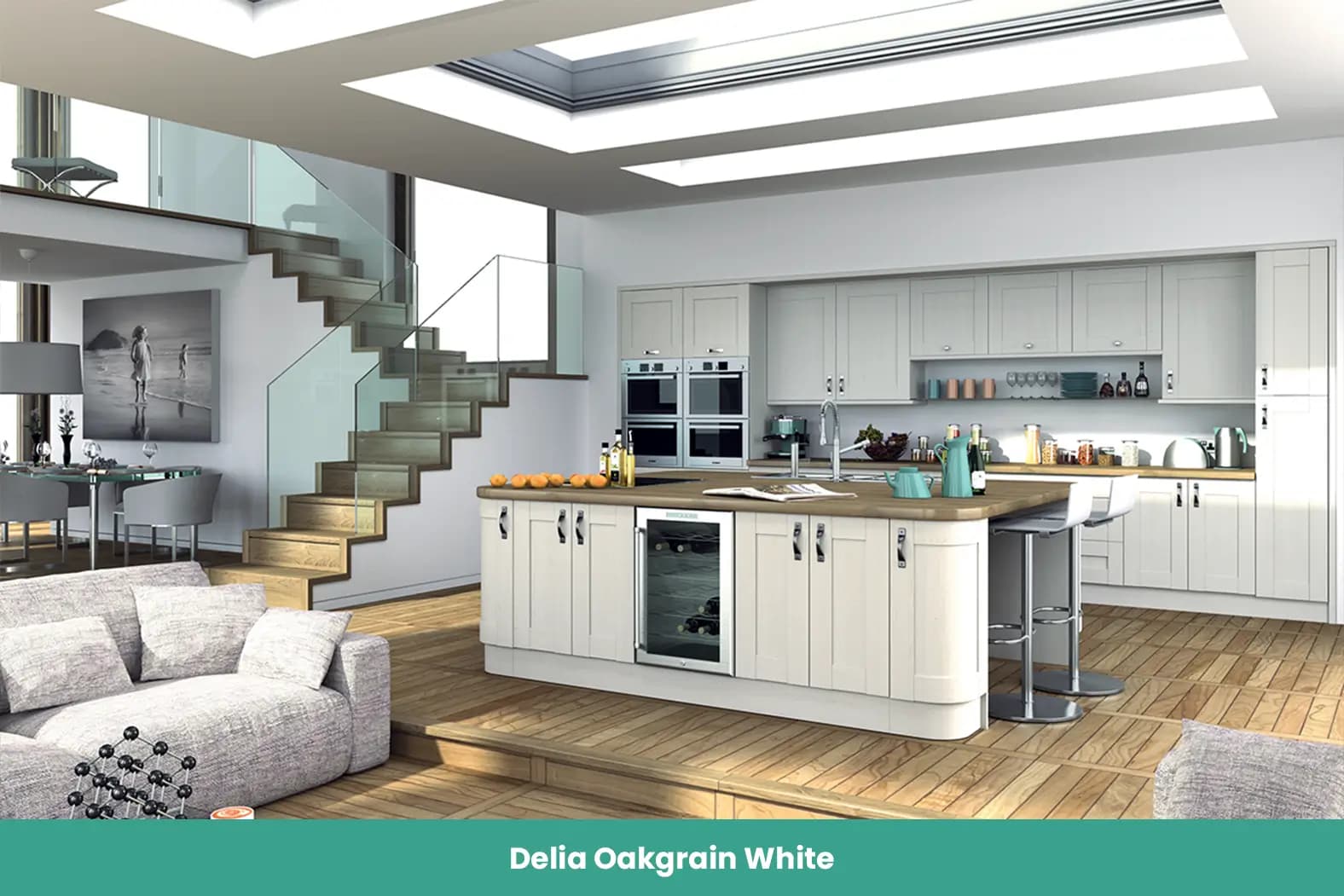 Delia Oakgrain White Kitchen