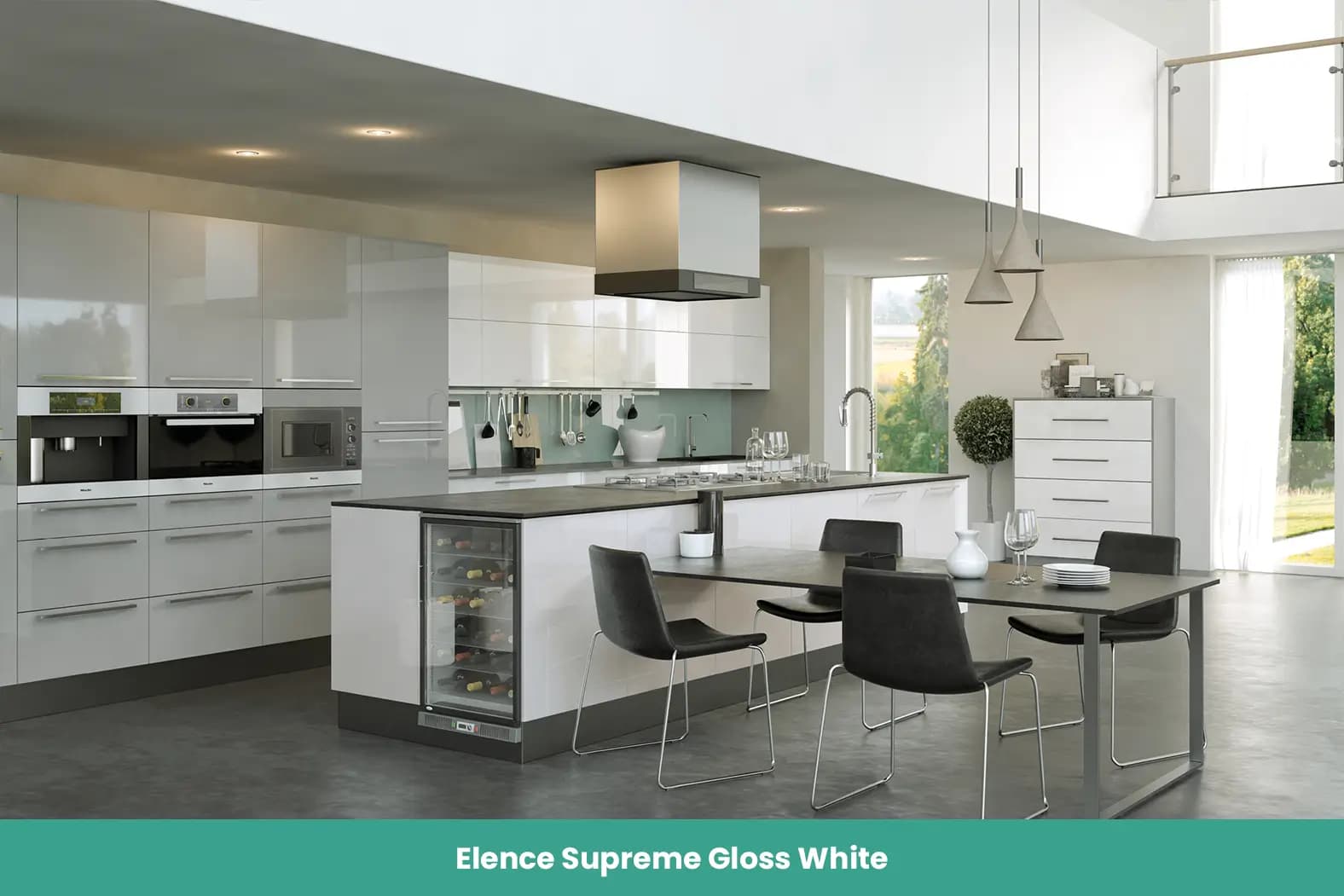 Elence Supreme Gloss White kitchen