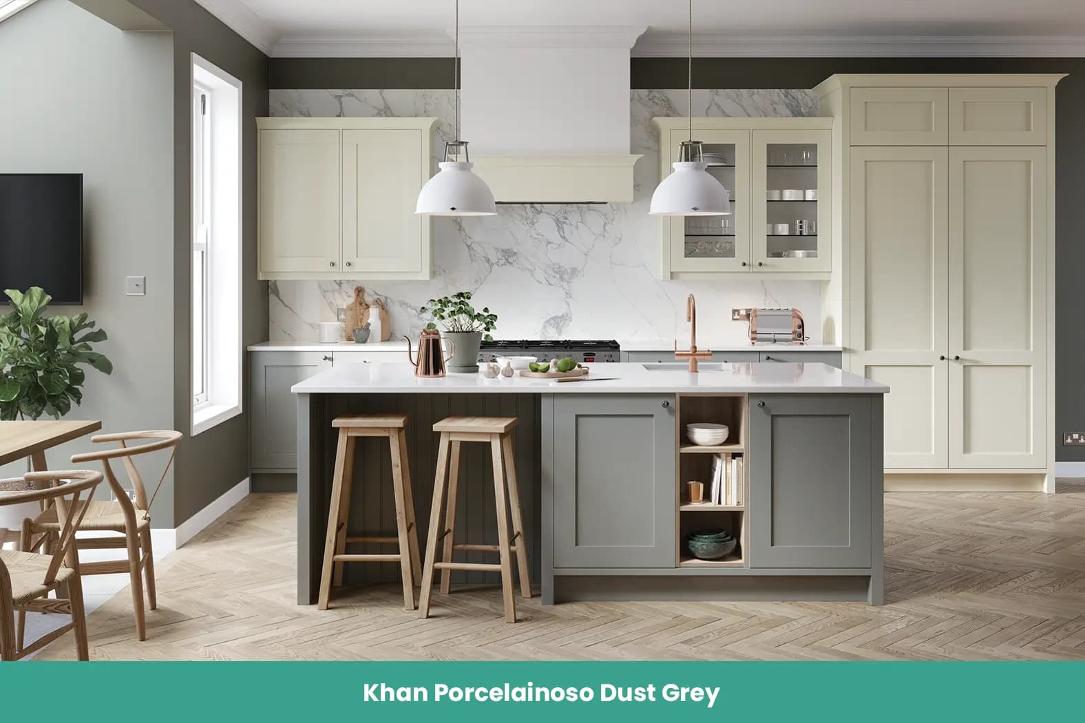 Khan Porcelainoso Dust Grey Kitchen
