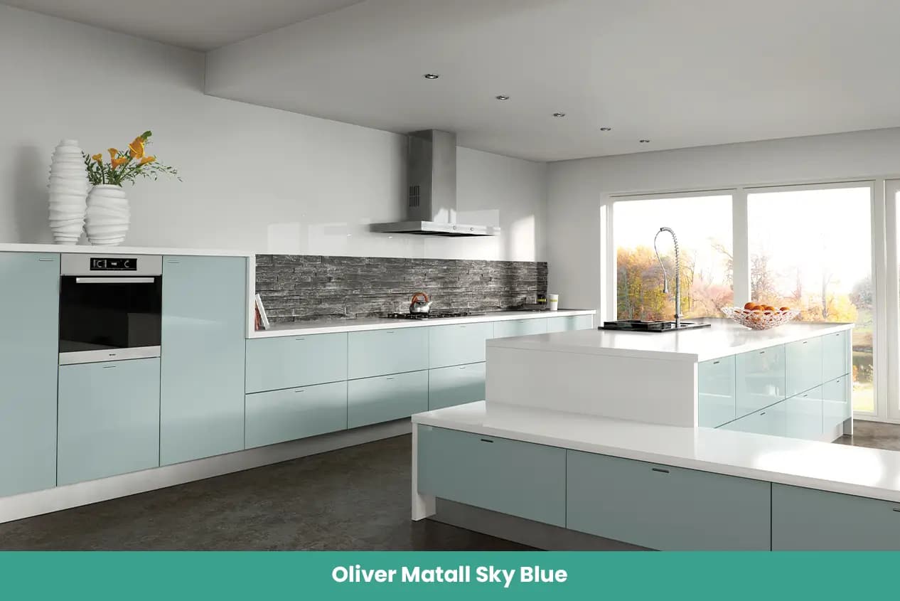 Oliver Matall Sky Blue Kitchen