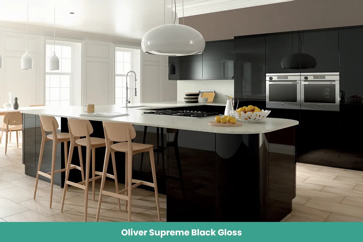 Oliver Supreme Black Gloss Kitchen