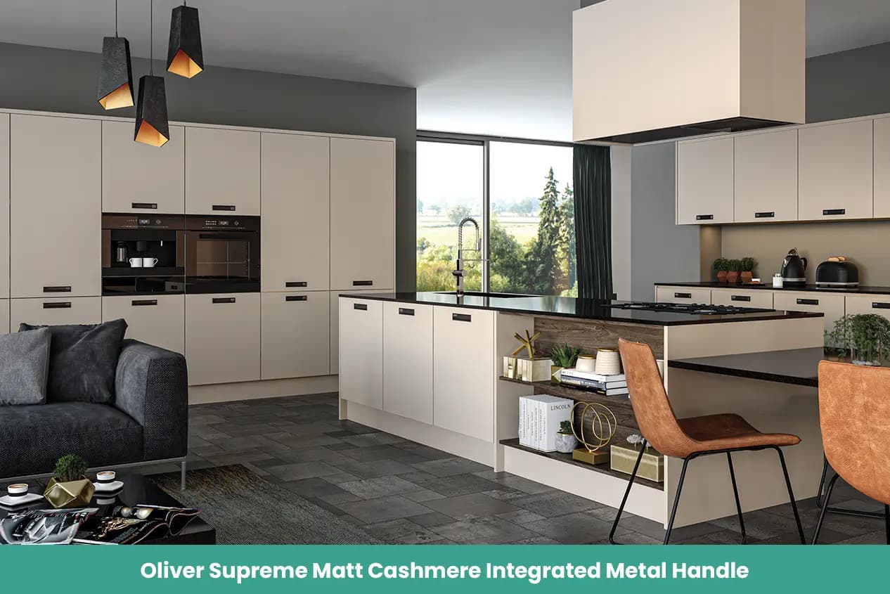 Oliver Supreme Matt Cashmere Integrated Metal Handle