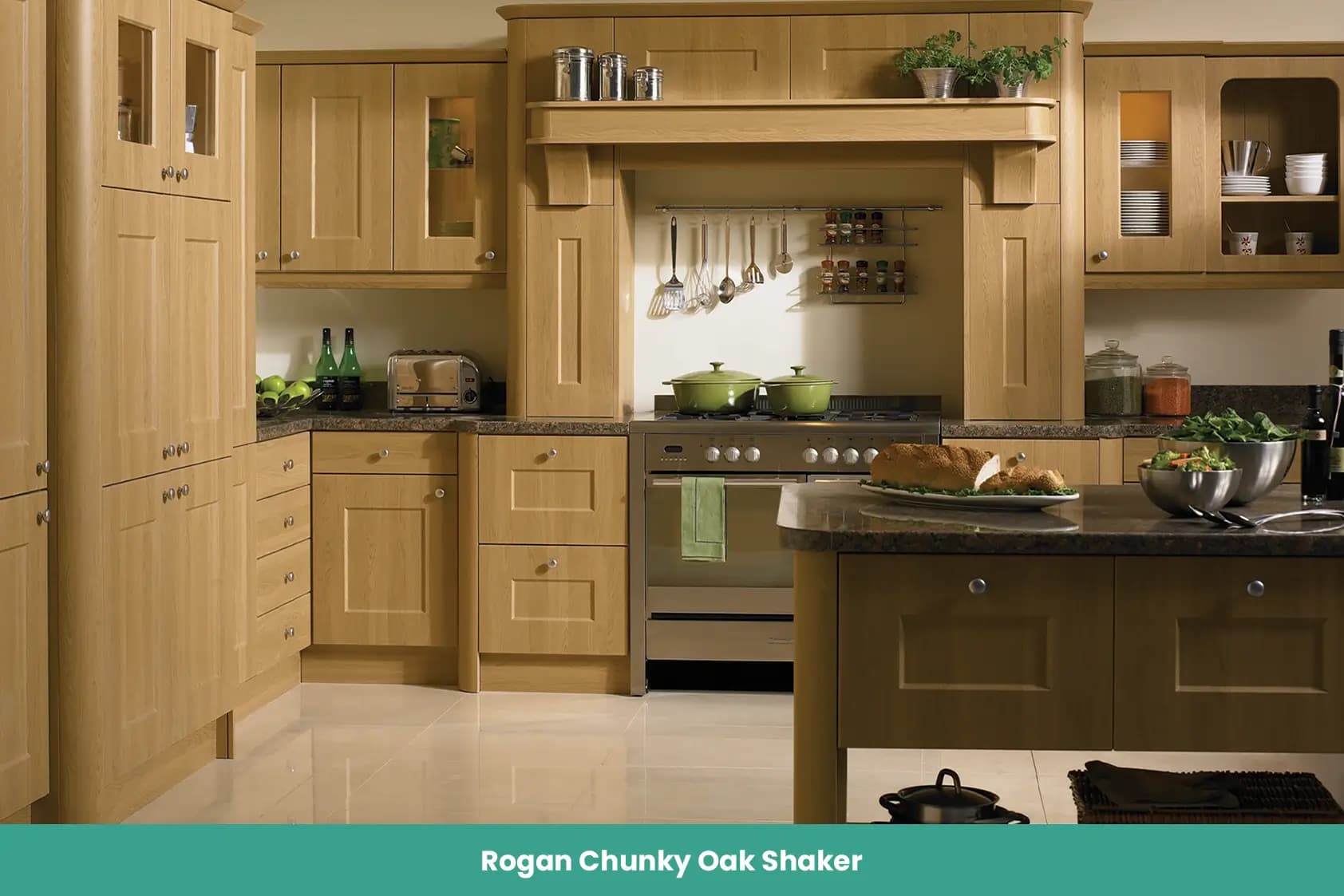 Rogan Chunky Oak Shaker Kitchen