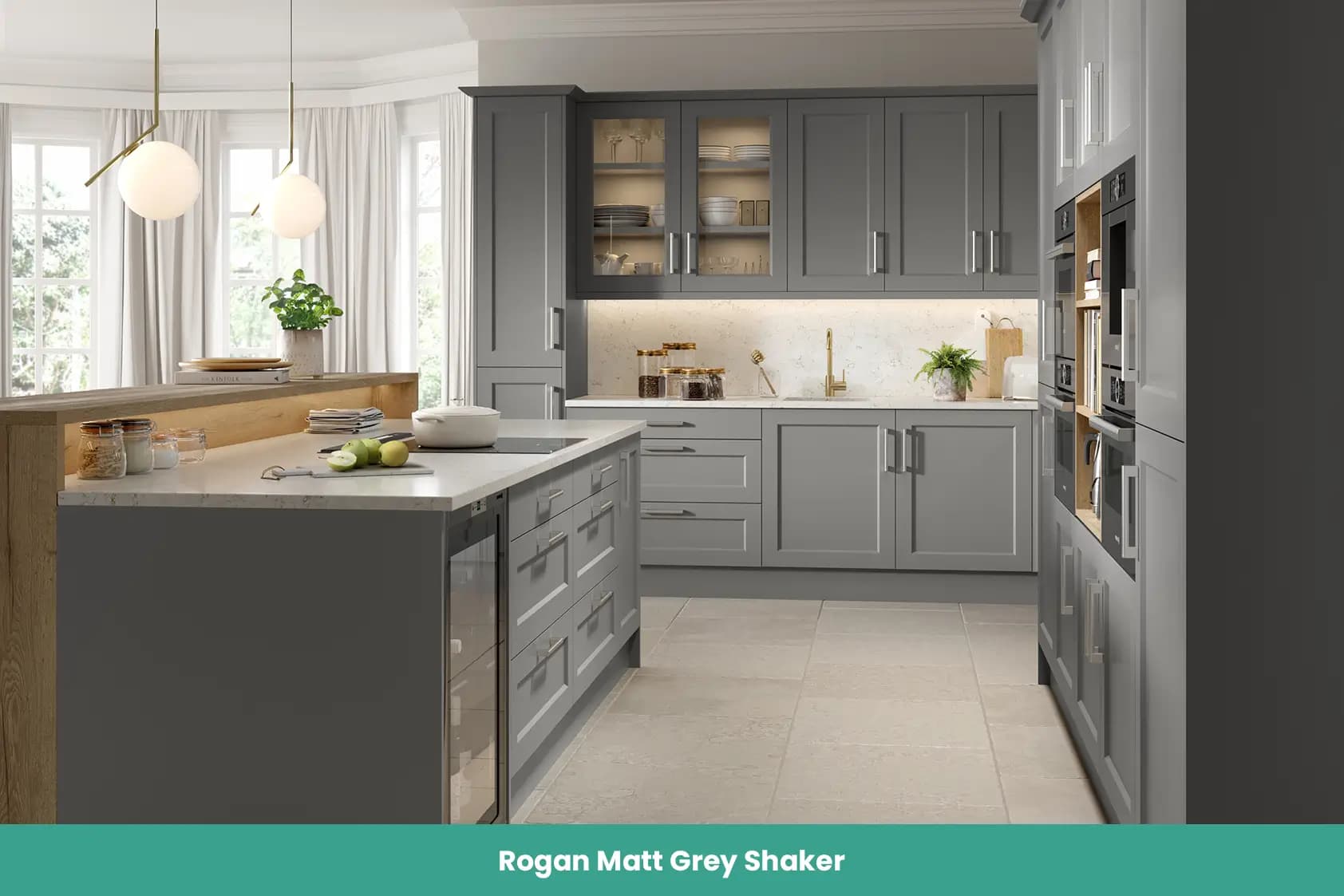 Rogan Matt Grey Shaker Kitchen